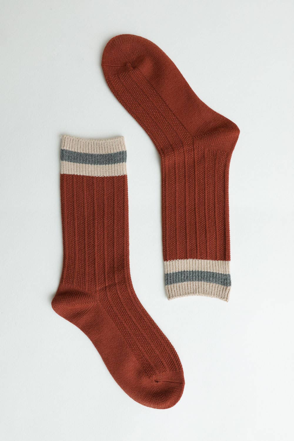Color Block Socks: Rust